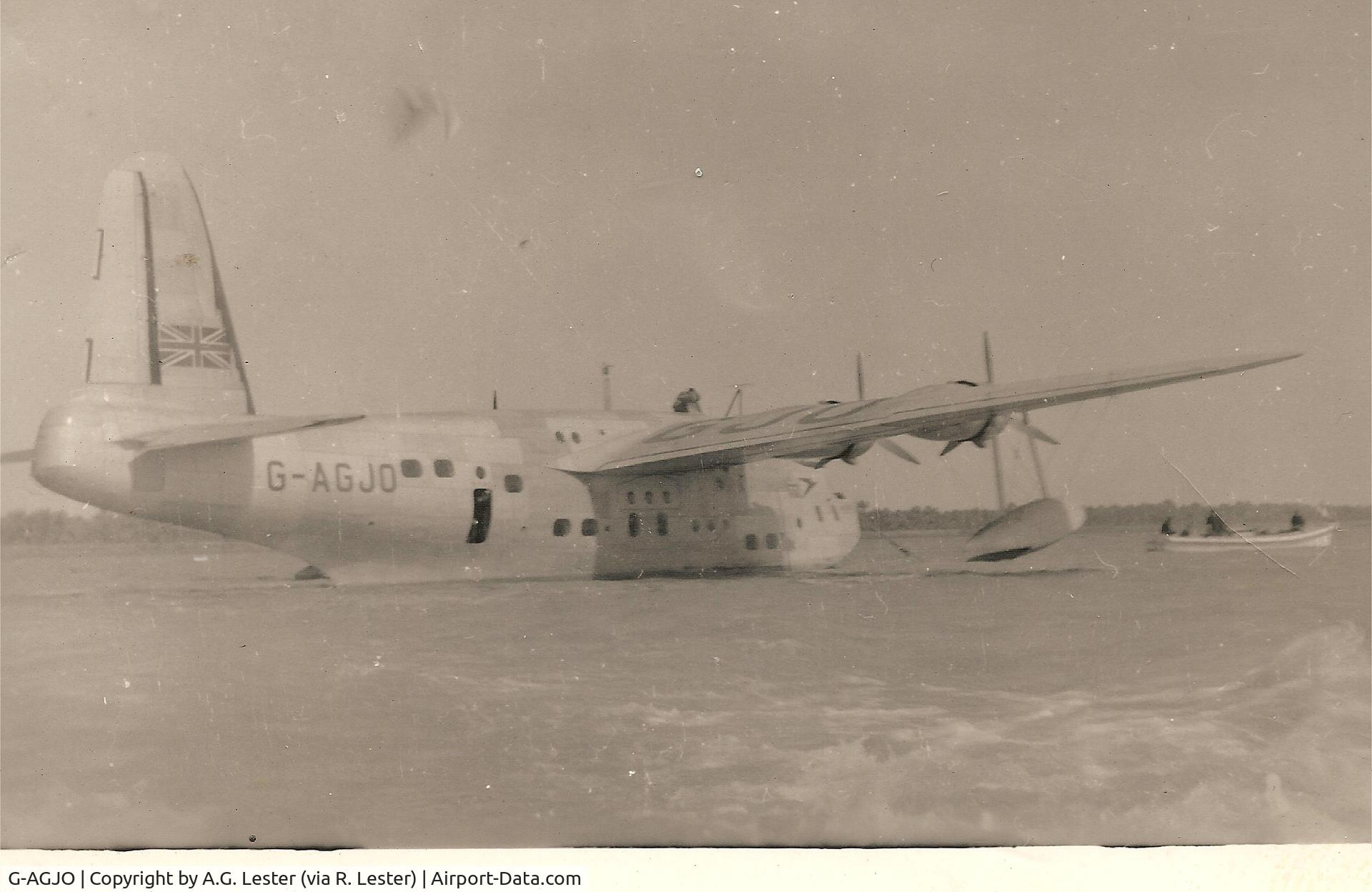 G-AGJO, Short S25 Sunderland 3 C/N ML756, Short Sunderland MkIII converted to passsenger configuration