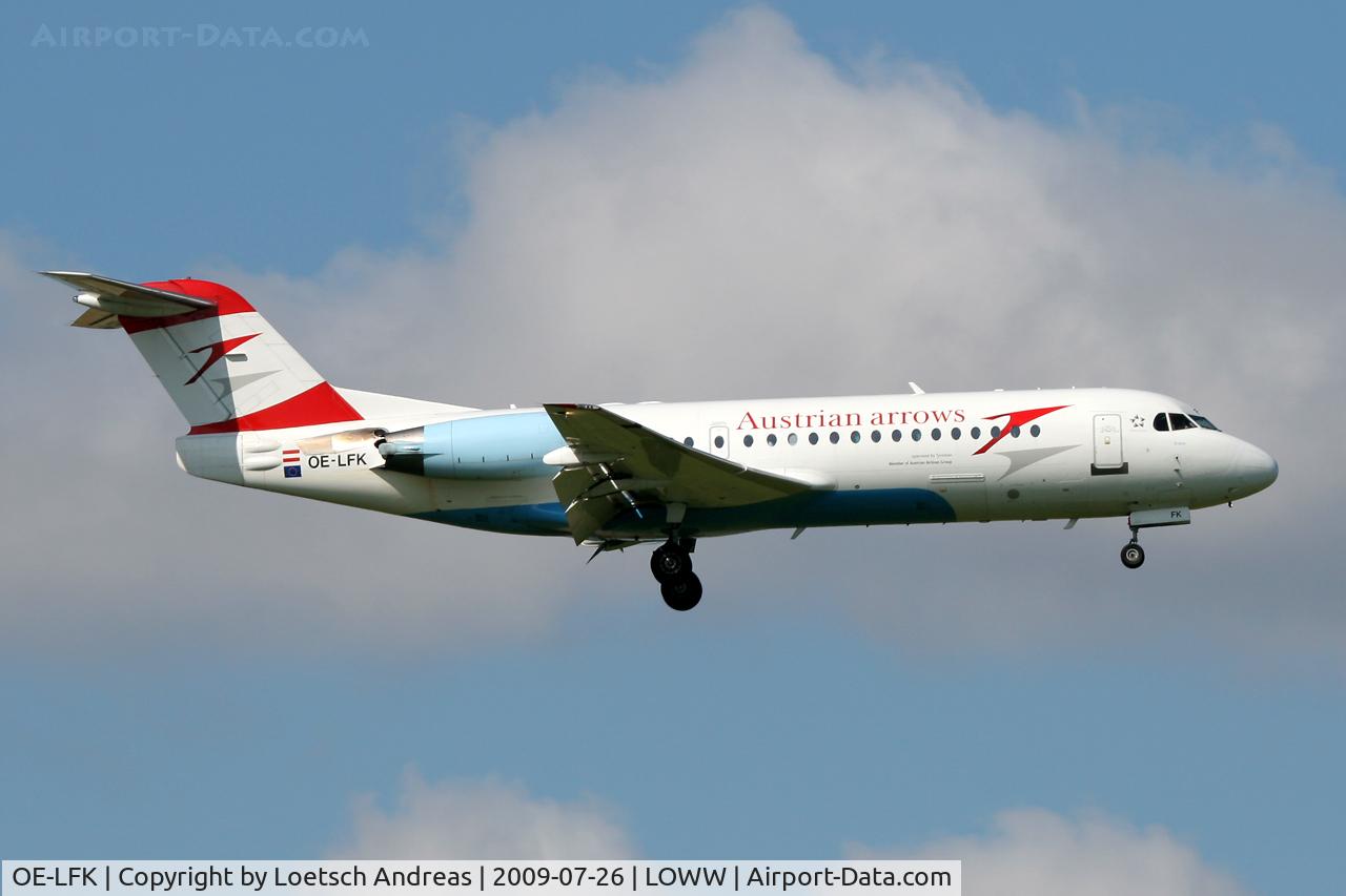 OE-LFK, 1995 Fokker 70 (F-28-0070) C/N 11555, named 