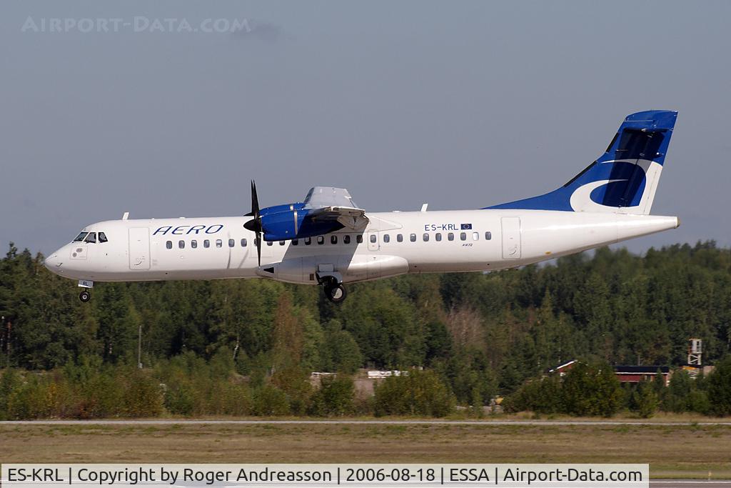 ES-KRL, 1992 ATR 72-201 C/N 332, AY3639 HEL-ARN
w/o after crash 2012-04-02 (UTAir VP-BYZ)