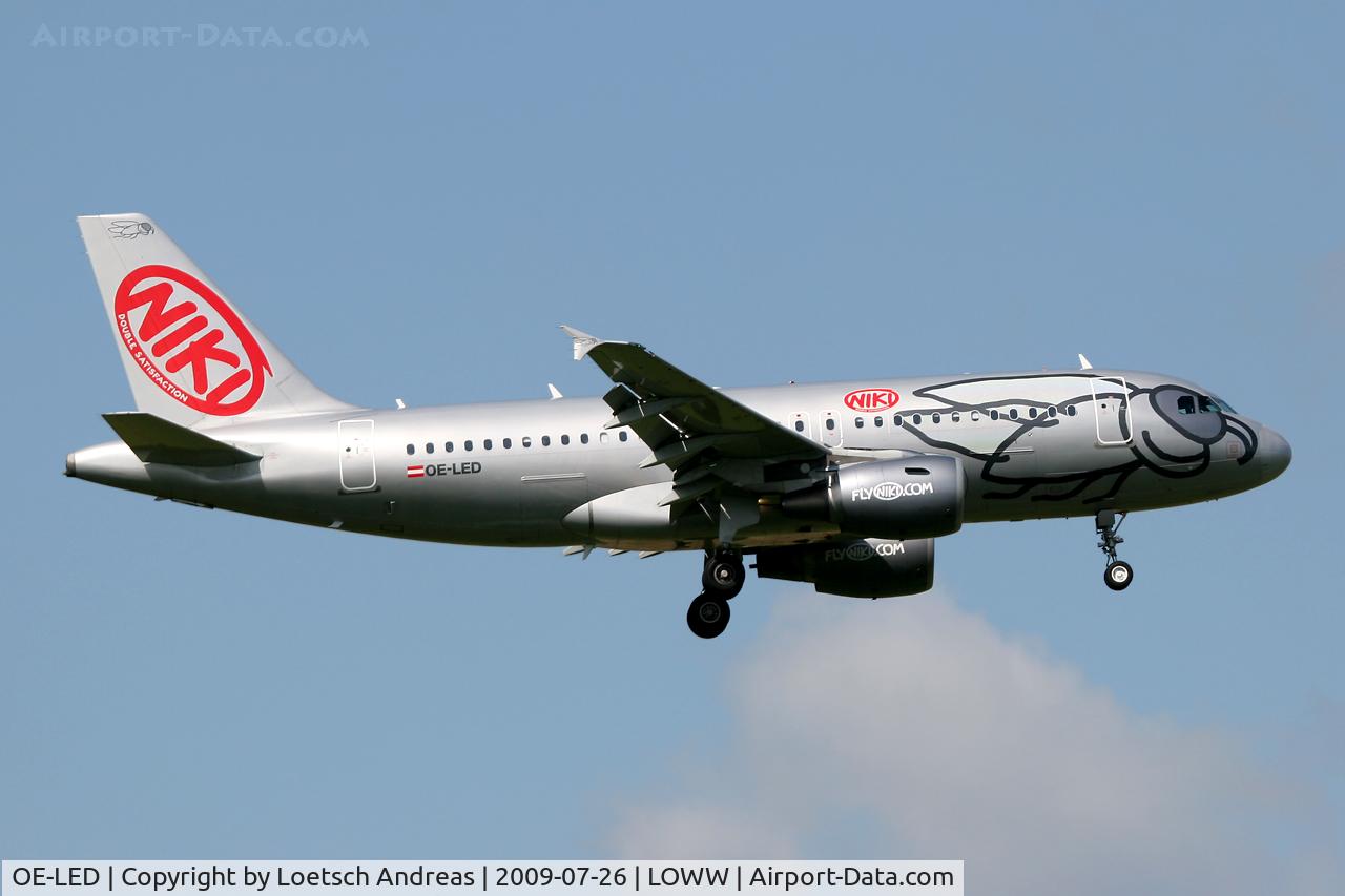 OE-LED, 2008 Airbus A319-112 C/N 3407, named 