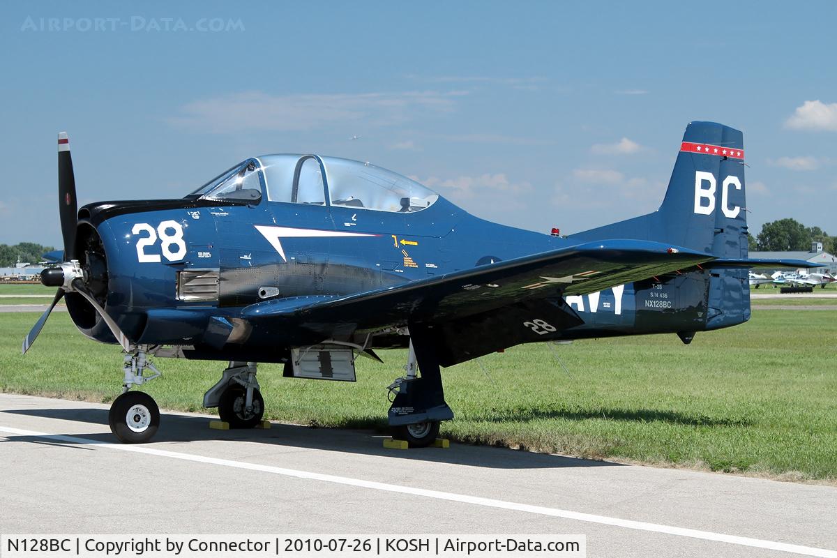 N128BC, 1951 North American T-28A Trojan C/N 174-436, EAA Airventure 2010.