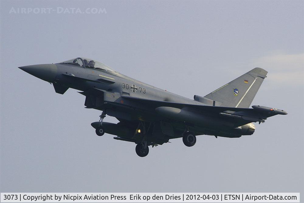 30 73, Eurofighter EF-2000 Typhoon S C/N GS054, 3073 returning to Neuburg AB in the early morning light
