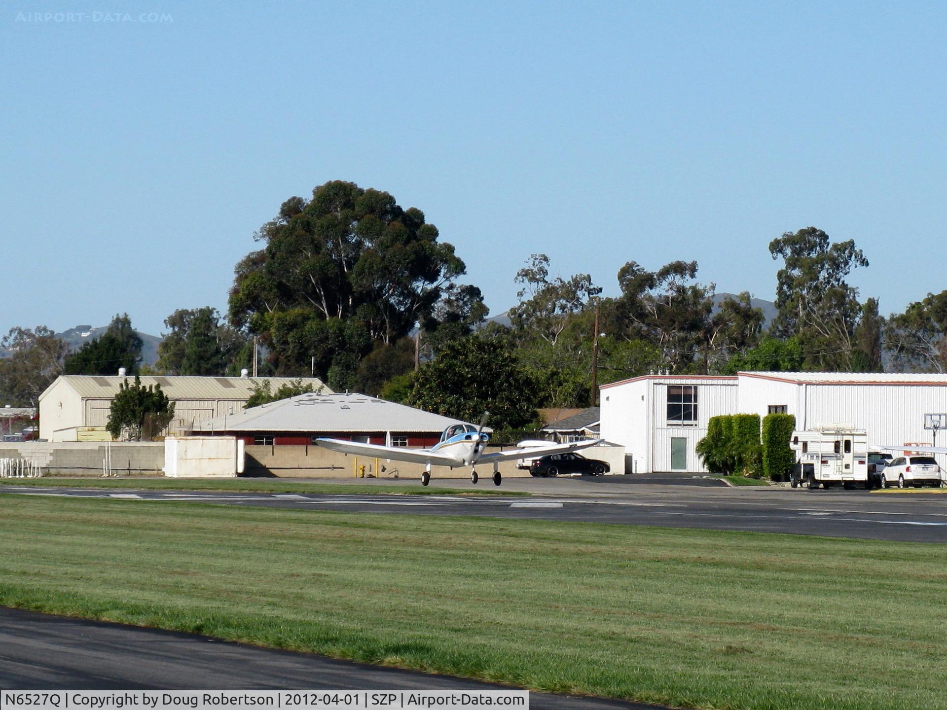 N6527Q, 1966 Alon A2 Aircoupe C/N A-127, 1966 Alon A2 AIRCOUPE, Continental C90 90 Hp, landing Rwy 04
