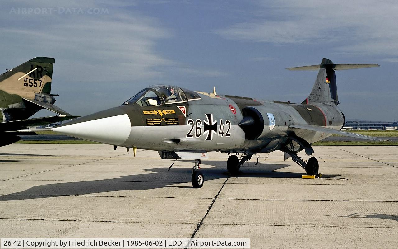 26 42, Lockheed F-104G Starfighter C/N 683-7302, static display