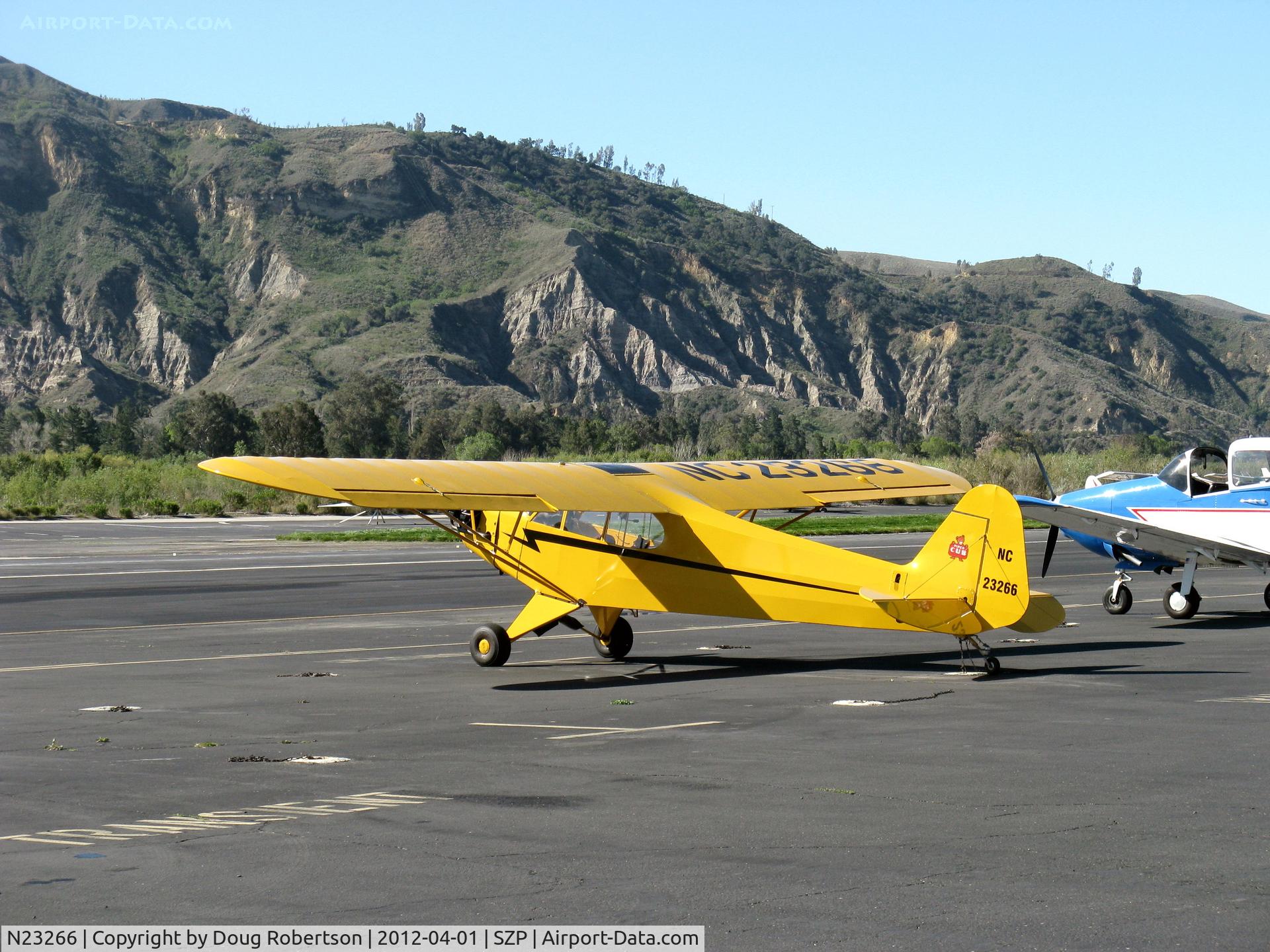 N23266, 1939 Piper J3C-65 Cub Cub C/N 3113, 1939 Piper J3C-65 CUB, Continental A&C65 65 Hp, at the transient line