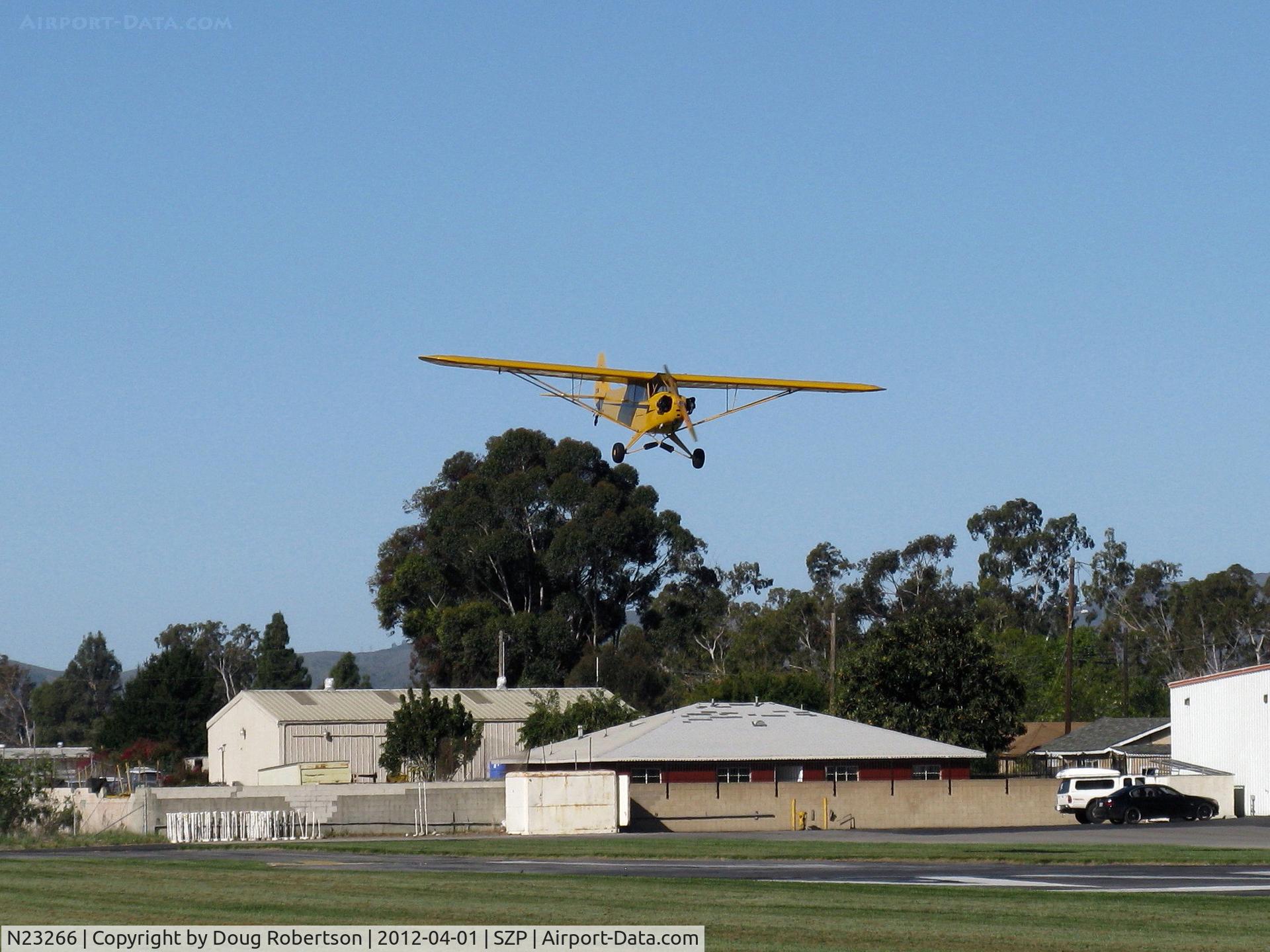 N23266, 1939 Piper J3C-65 Cub Cub C/N 3113, 1939 Piper J3C-65 CUB, Continental A&C65 65 Hp, on final Rwy 04