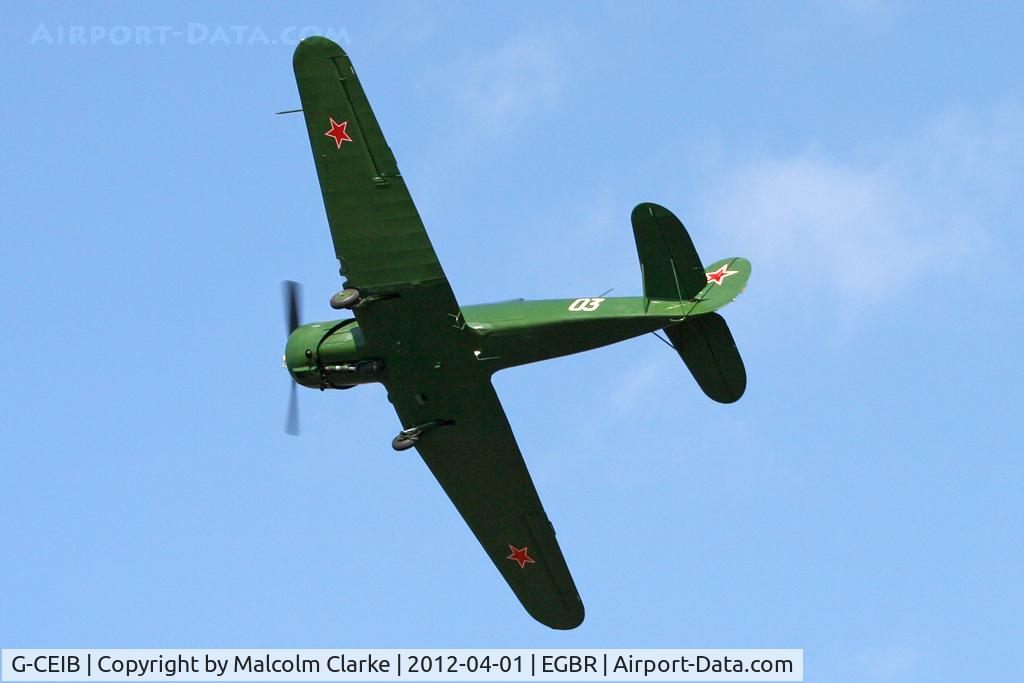 G-CEIB, 1958 Yakovlev Yak-18A C/N 1160403, Yakovlev Yak-18A, Breighton Airfield's 2012 April Fools Fly-In.