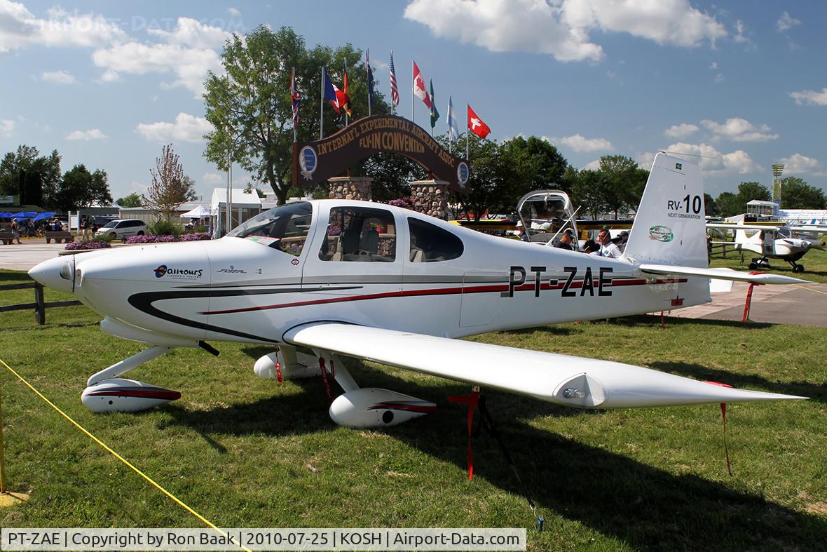 PT-ZAE, Vans RV-10 C/N FVE-2598, EAA Airventure 2010.