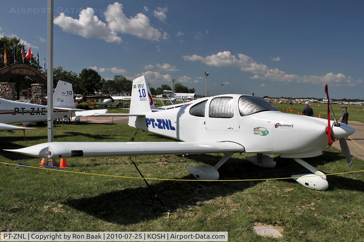 PT-ZNL, Vans RV-10 Extended Range C/N 40852, EAA Airventure 2010.