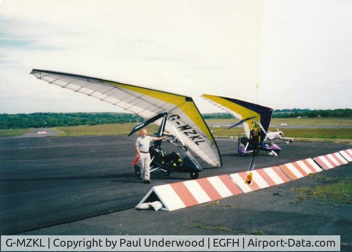 G-MZKL, 1997 Pegasus Quantum 15 C/N 7360, On the apron at Swansea airport - sometime around 2003-04. Best microlight I ever owned. Loved it.
