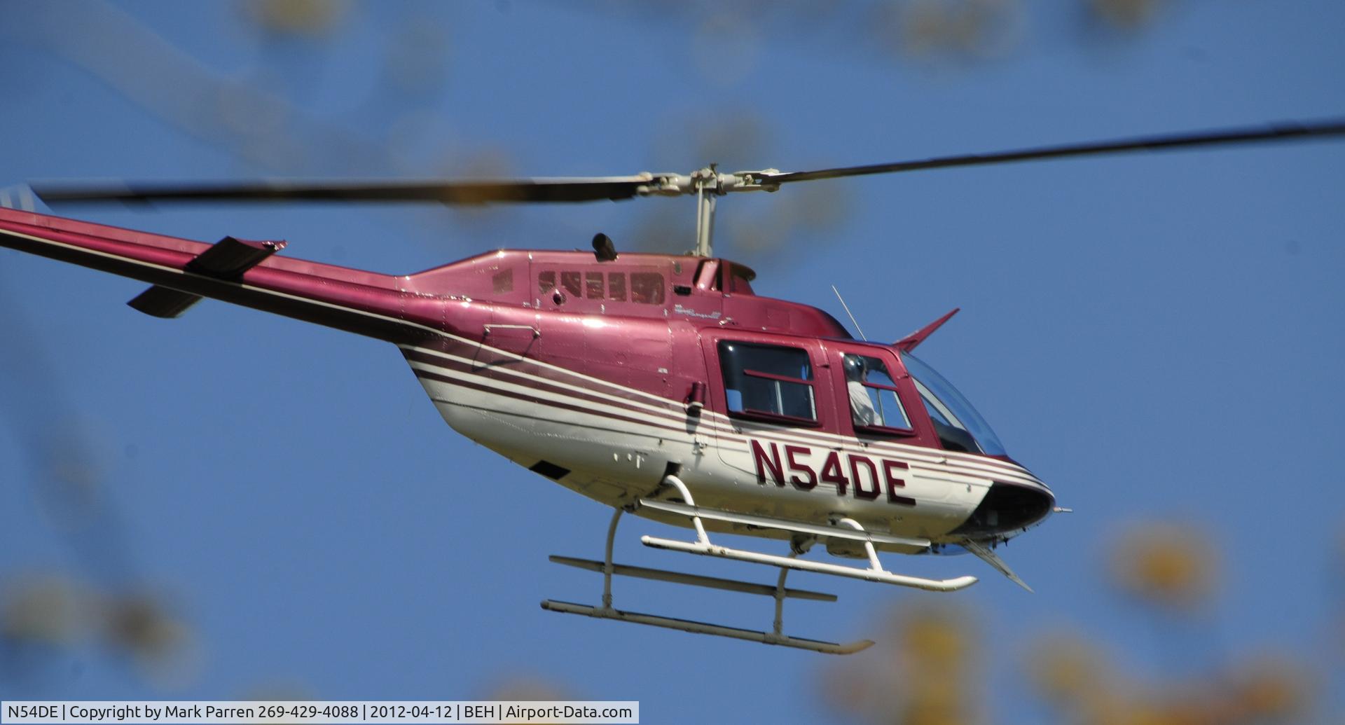 N54DE, Bell 206B C/N 2274, Checking power lines in Saint Joseph, Michigan.