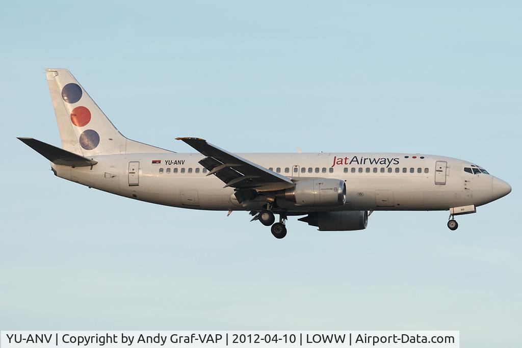 YU-ANV, 1988 Boeing 737-3H9 C/N 24140, JAT 737-300