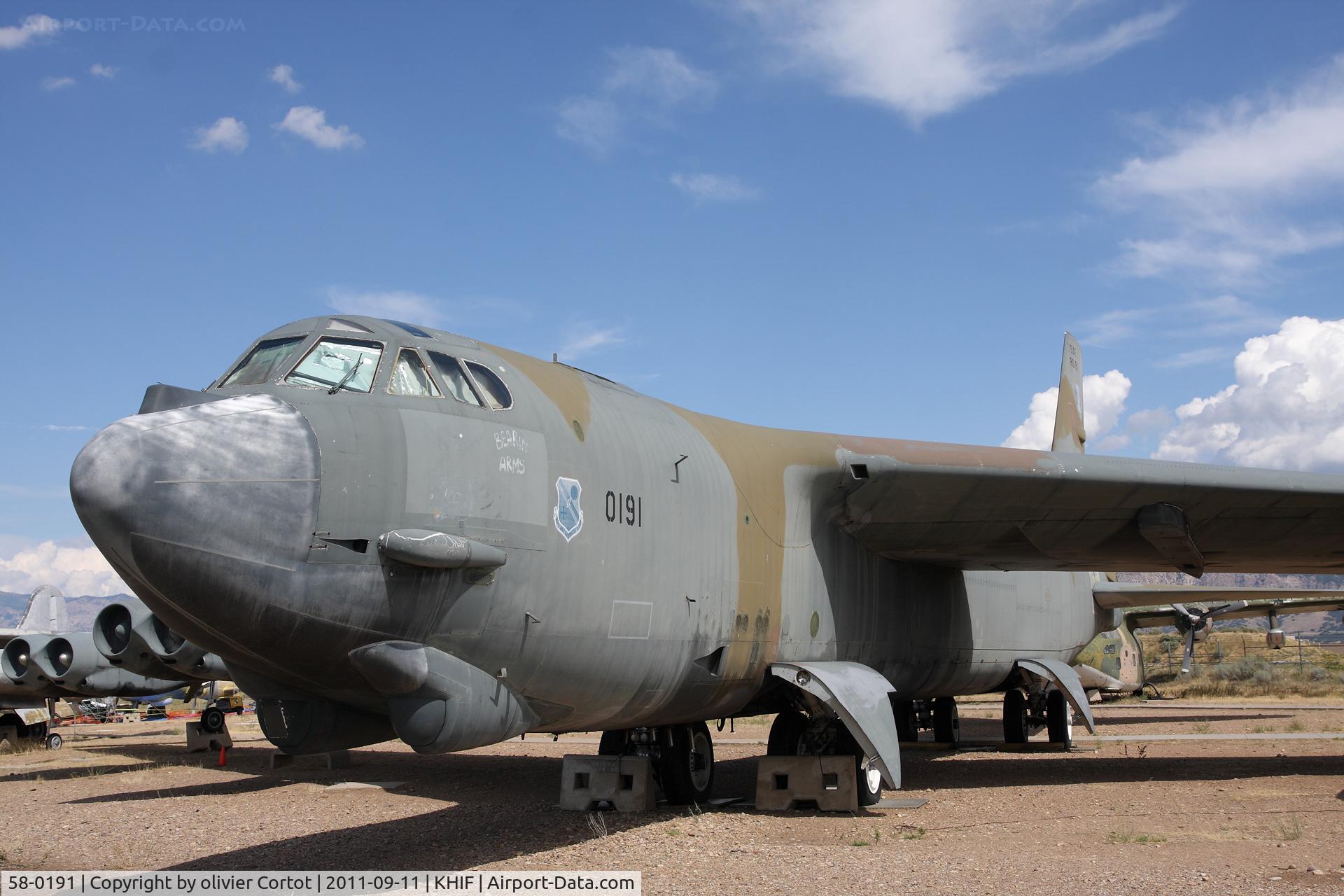 58-0191, 1958 Boeing B-52G Stratofortress C/N 464259, Hill aerospace museum