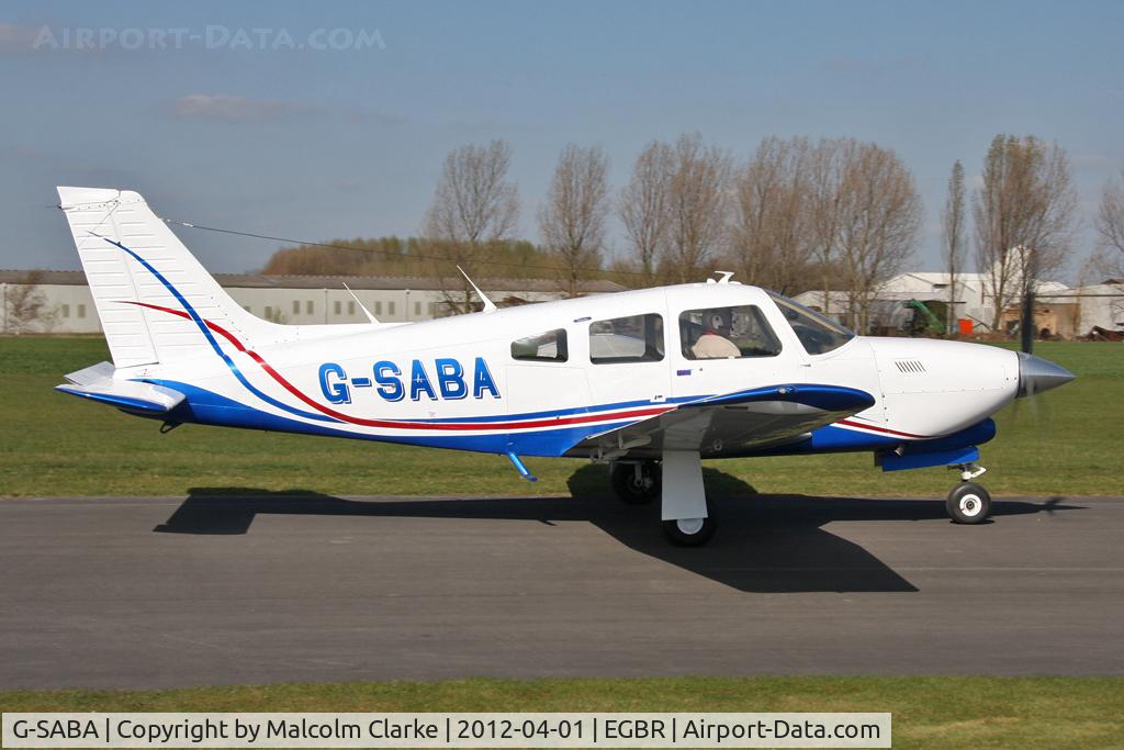 G-SABA, 1977 Piper PA-28R-201T Cherokee Arrow III C/N 28R-7703268, Piper PA-28R-201T Turbo Cherokee Arrow III, Breighton Airfield's 2012 April Fools Fly-In.