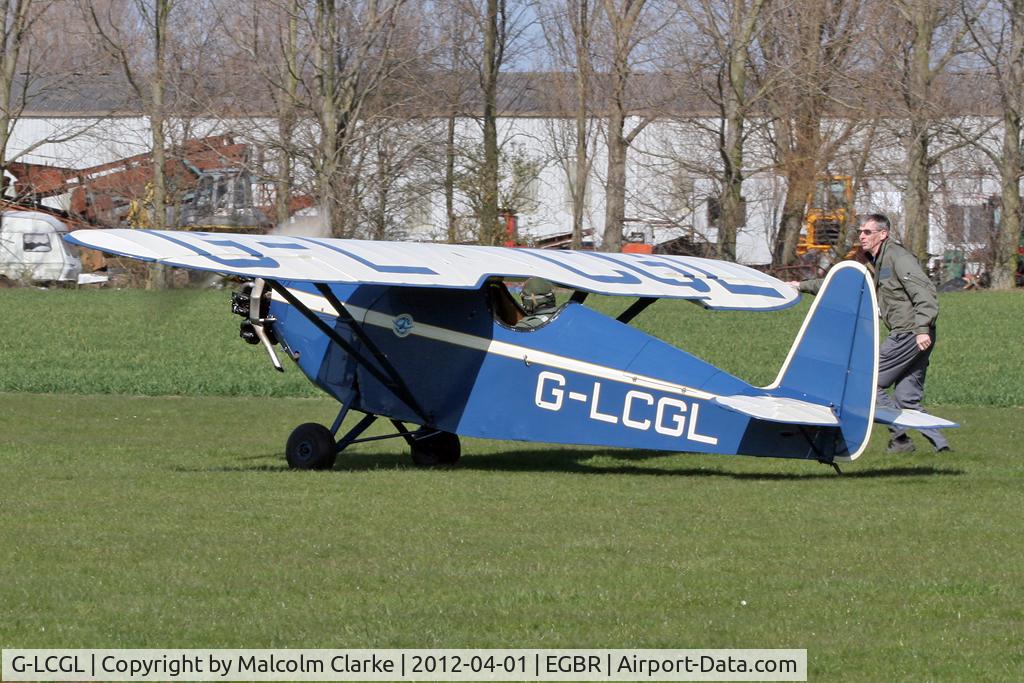 G-LCGL, 1993 Comper CLA7 Swift Replica C/N PFA 103-11089, Comper GLA7 Swift, Breighton Airfield's 2012 April Fools Fly-In.