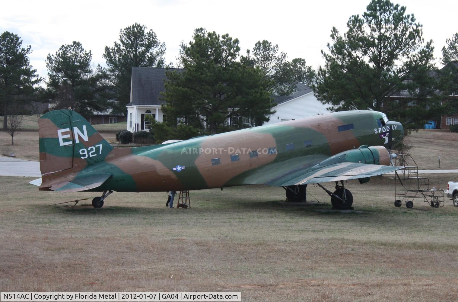 N514AC, Douglas DC3C 1830-94 C/N 26093, AC-47 at Mallards Landing