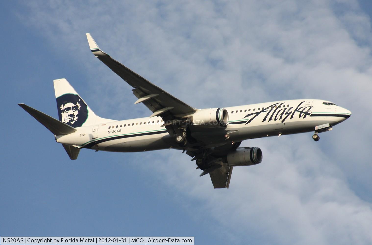 N520AS, 2009 Boeing 737-890 C/N 36481, Alaska 737