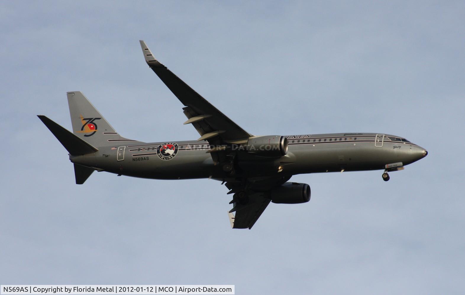 N569AS, 2007 Boeing 737-890 C/N 35184, Alaska retro 737
