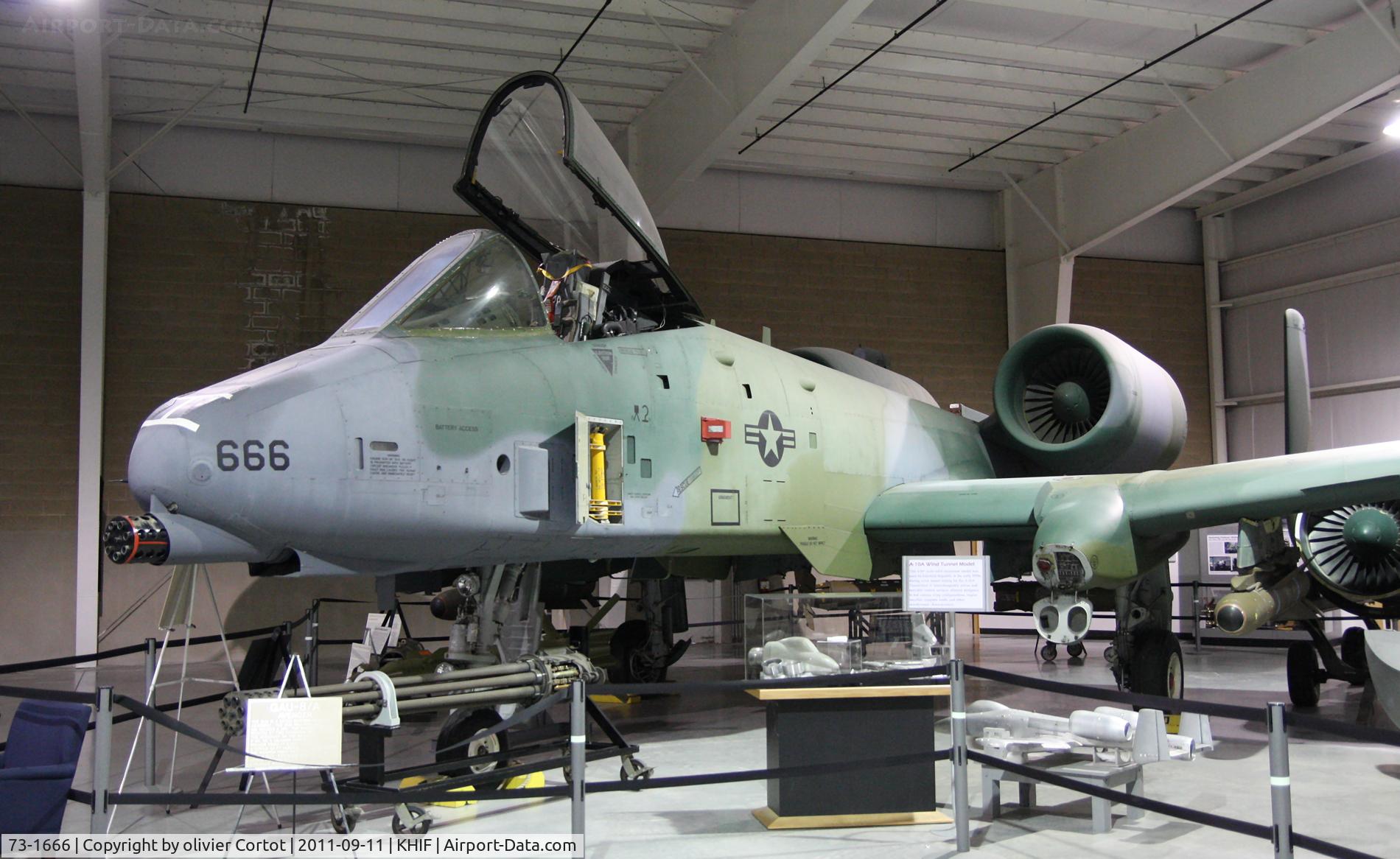 73-1666, 1973 Fairchild Republic A-10A Thunderbolt II C/N A10-0003, nice display, including the gun and one engine