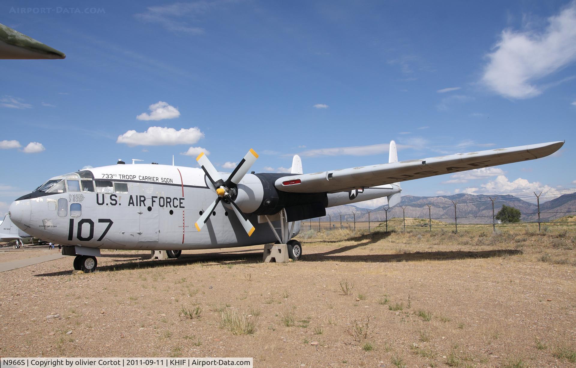 N966S, 1953 Fairchild C-119G Flying Boxcar C/N 10738, Hill museum