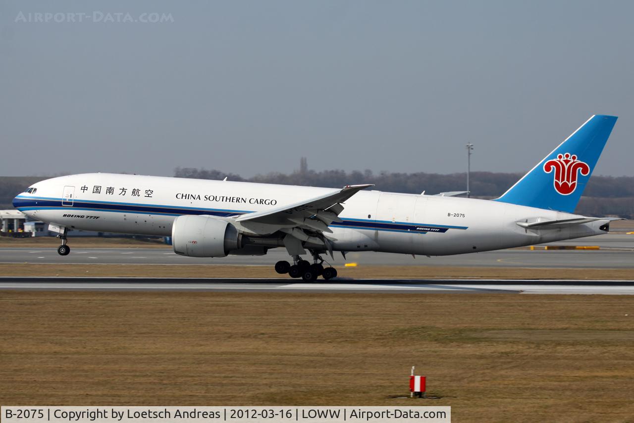 B-2075, 2009 Boeing 777-F1B C/N 37312, China Southern Cargo CZ452
From: Amsterdam, Schiphol (AMS)
Via: Vienna, Schwechat (VIE)
To: Shanghai, Pudong (PVG)
