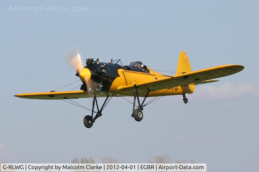 G-RLWG, 1942 Ryan PT-22 Recruit (ST3KR) C/N 1716, Ryan ST3KR, Breighton Airfield's 2012 April Fools Fly-In.