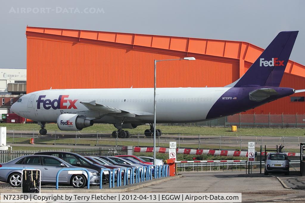 N723FD, 1990 Airbus A300B4-622R C/N 543, FedEx 1990 Airbus A300B4-622R, c/n: 543 in for maintenance at Luton