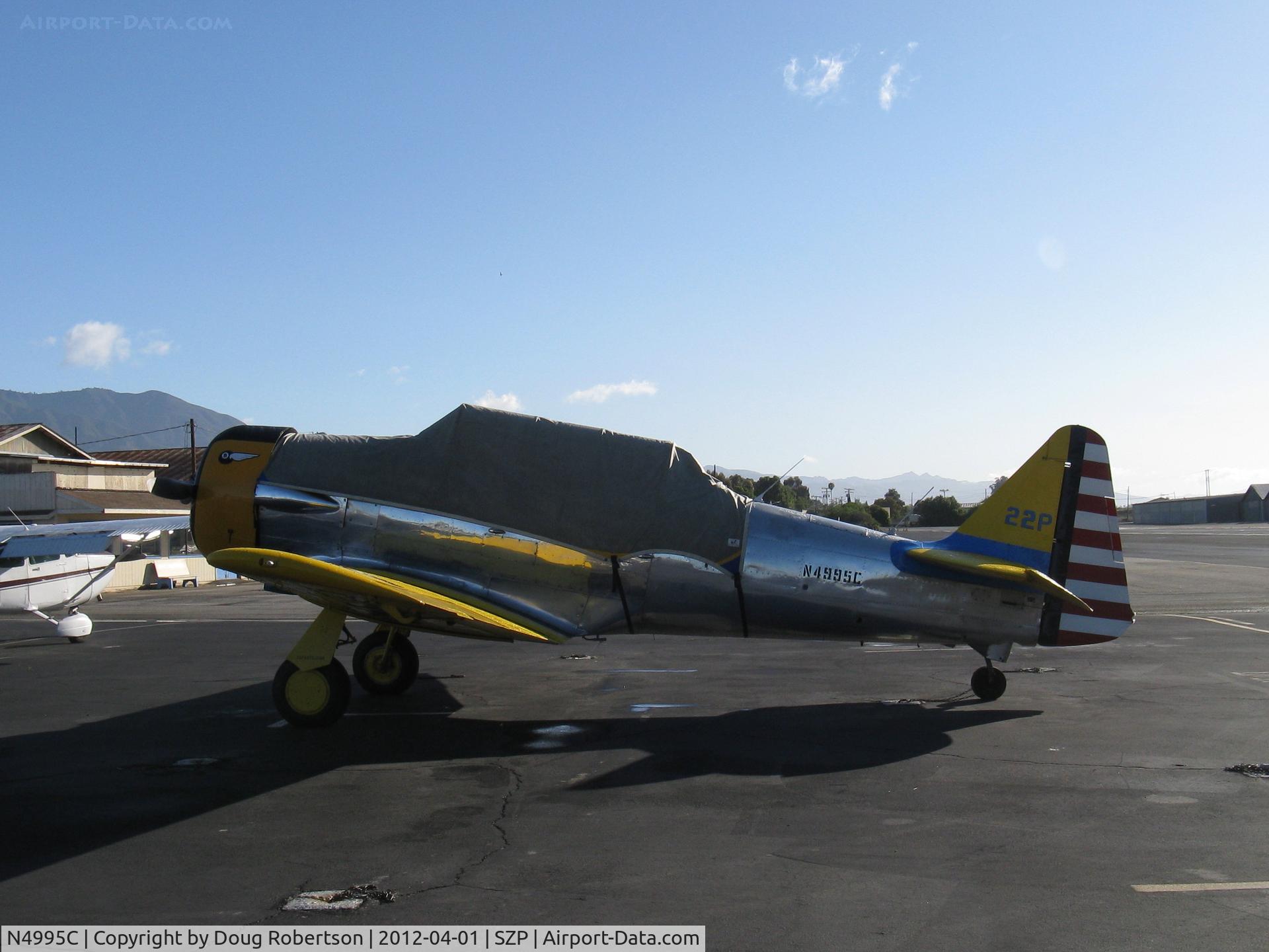 N4995C, 1949 North American T-6G Texan C/N 168-481, 1949 North American T-6G TEXAN 'Thirsty Girl', (1949 factory remanufacture) P&W R-1340 Wasp 600 Hp