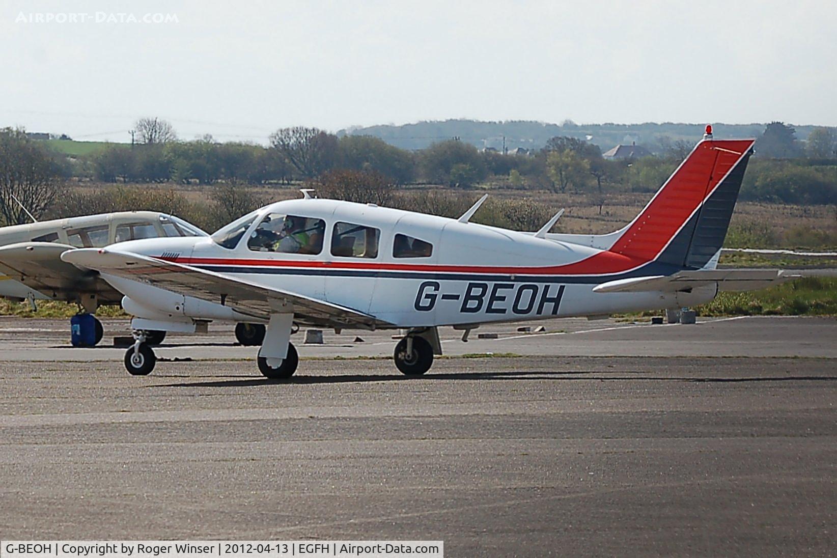 G-BEOH, 1977 Piper PA-28R-201T Cherokee Arrow III C/N 28R-7703038, Visiting Turbo Cherokee Arrow 111 operated by Gloucestershire Flying Club.