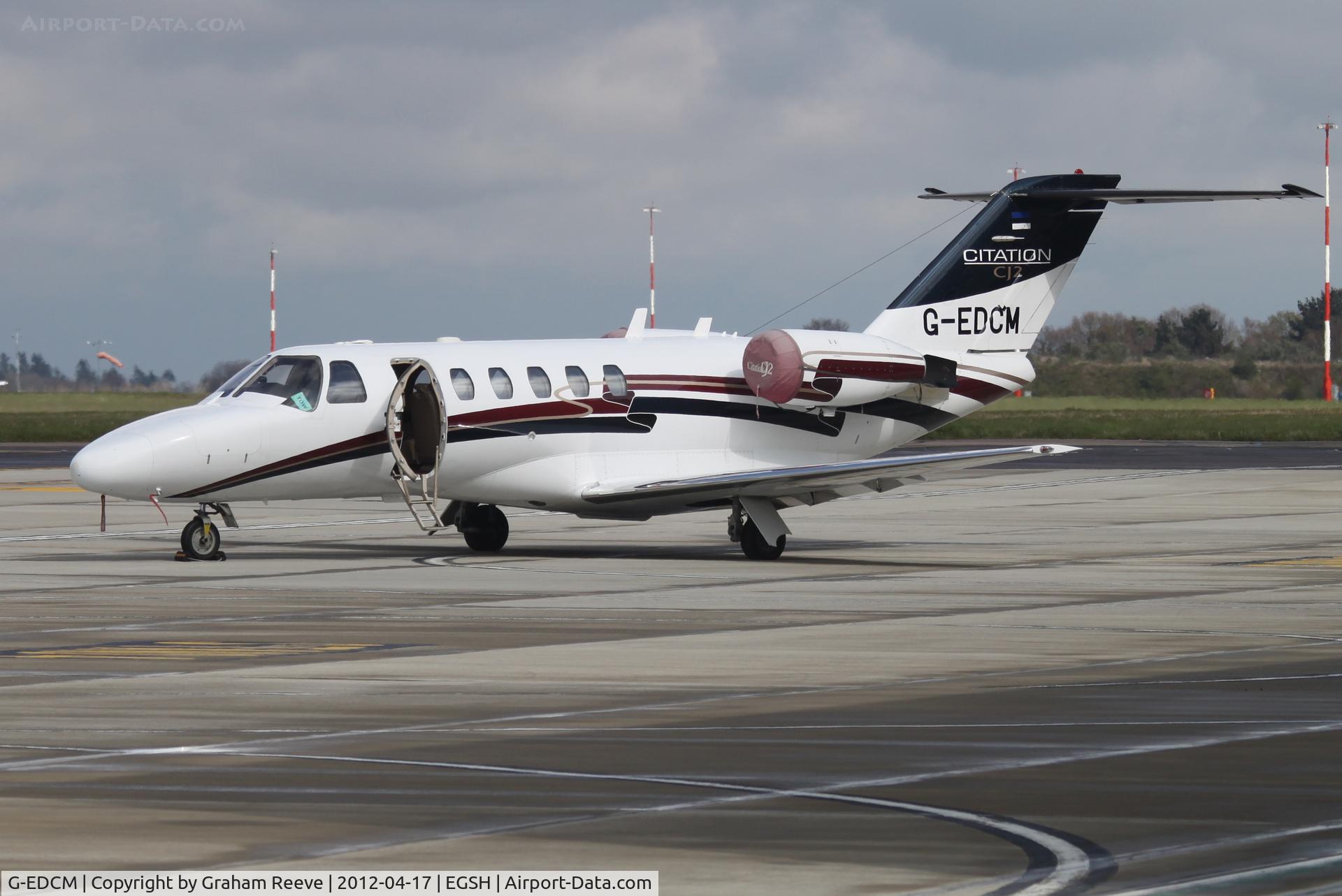 G-EDCM, 2004 Cessna 525A CitationJet CJ2 C/N 525A-0213, Parked at Norwich.