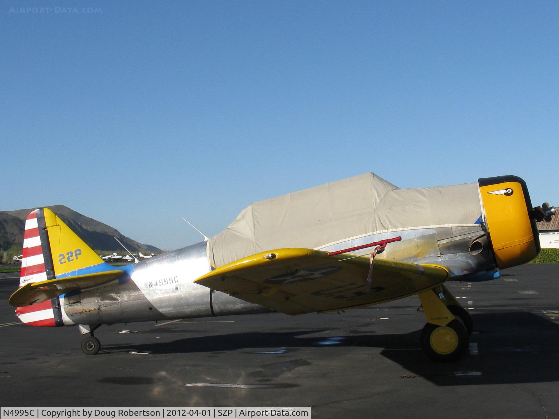 N4995C, 1949 North American T-6G Texan C/N 168-481, 1949 North American T-6G TEXAN 'Thirsty Girl' (1949 factory remanufacture), P&W R-1340 Wasp 600 Hp