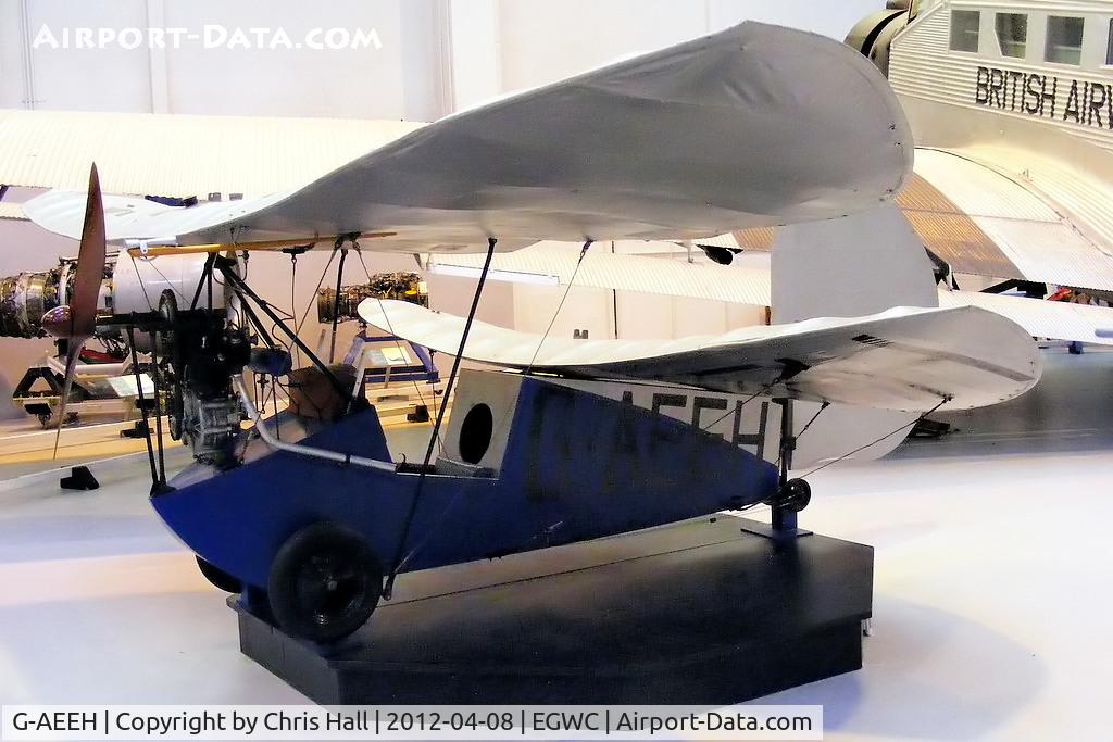 G-AEEH, 1936 Mignet HM.14 Pou-du-Ciel C/N EGD1, displayed at the RAF Museum, Cosford