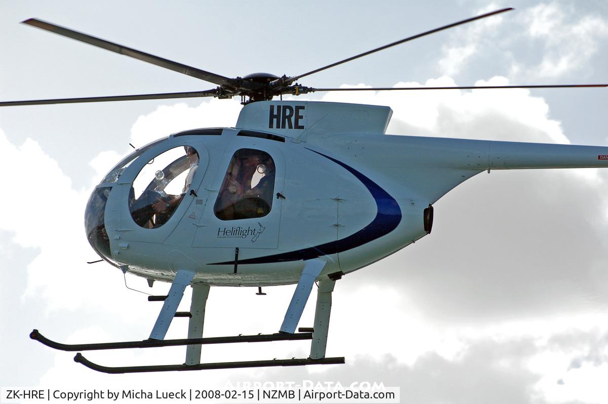 ZK-HRE, Hughes 369D C/N 1087D, At Mechanic's Bay Heliport