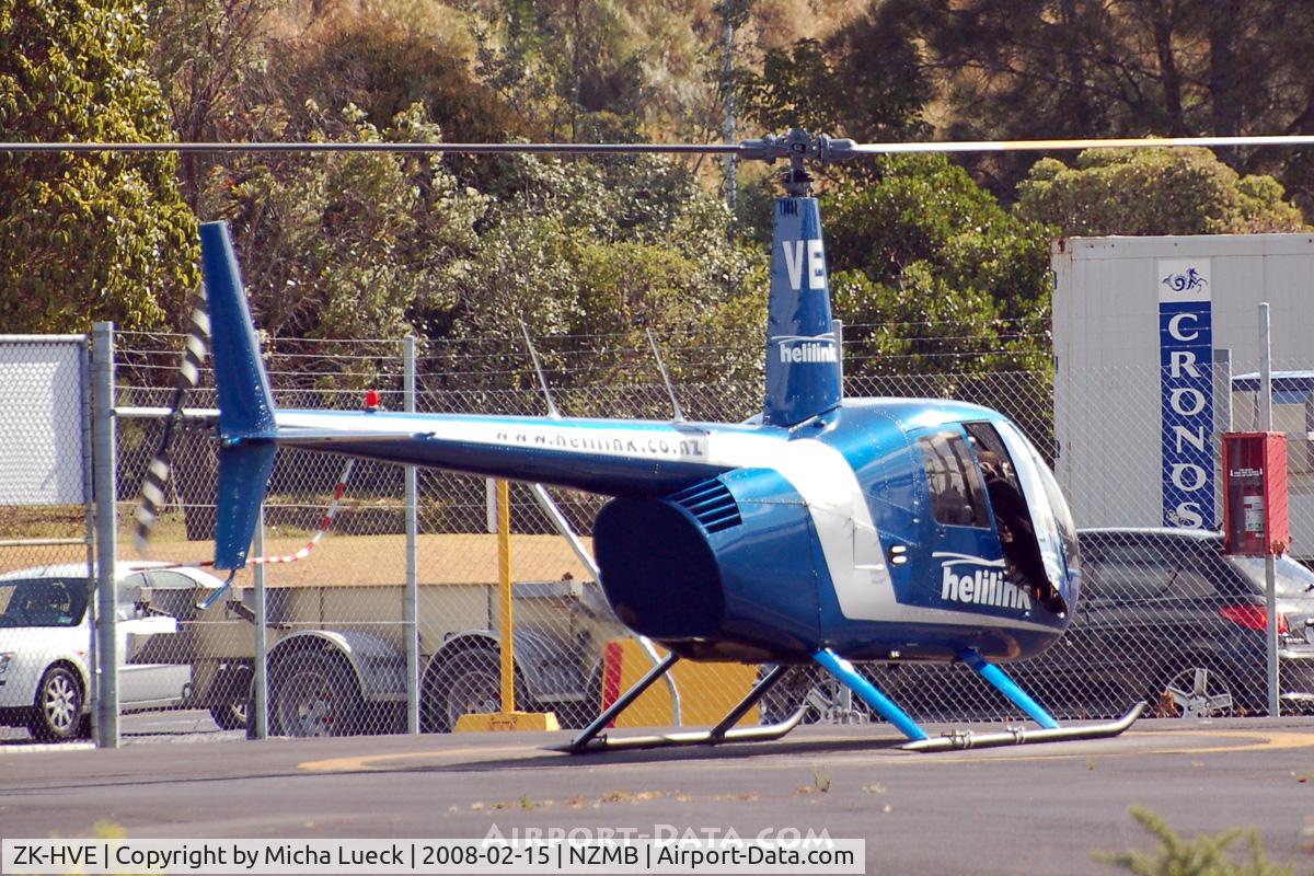 ZK-HVE, Robinson R44 C/N 0066, At Mechanic's Bay Heliport