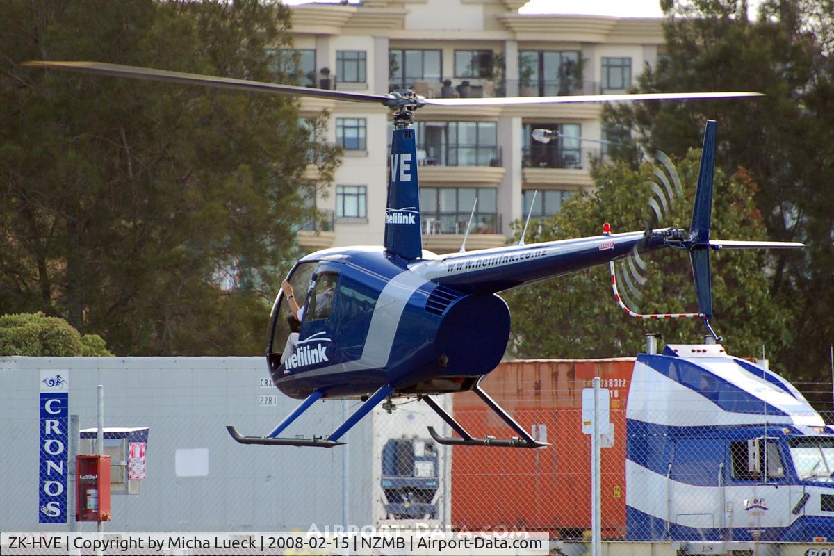 ZK-HVE, Robinson R44 C/N 0066, At Mechanic's Bay Heliport