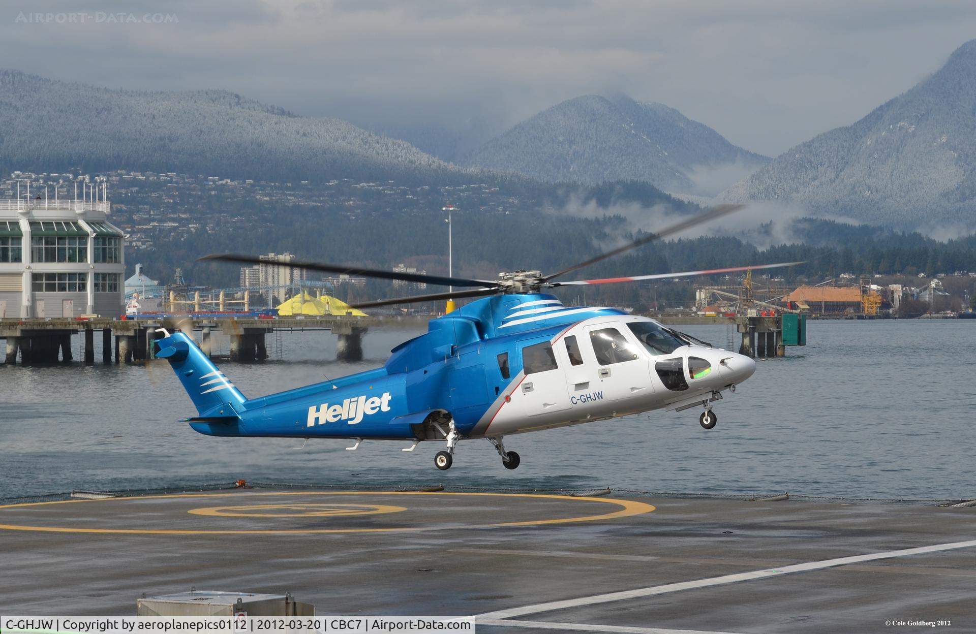 C-GHJW, 1980 Sikorsky S-76A C/N 760074, C-GHJW landing at CYHC.