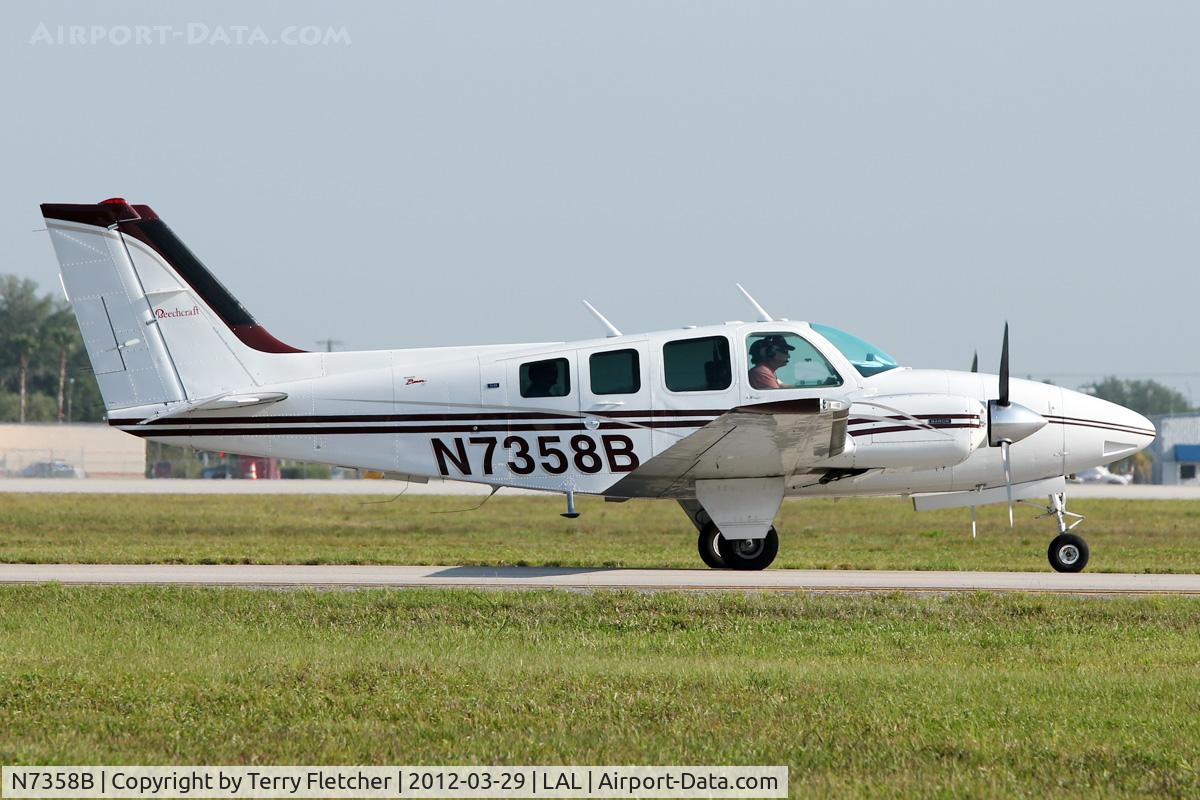 N7358B, 1973 Beech 58 Baron C/N TH-373, 1973 Beech 58, c/n: TH-373 at 2012 Sun N Fun