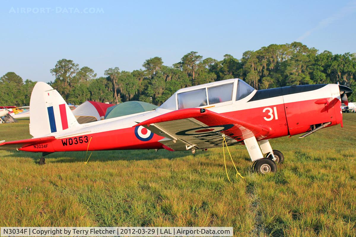 N3034F, De Havilland DHC-1 Chipmunk T.10 C/N C1/0291, Dehavilland DHC-1 T.MK. 10, c/n: C1-0291 at 2012 Sun N Fun