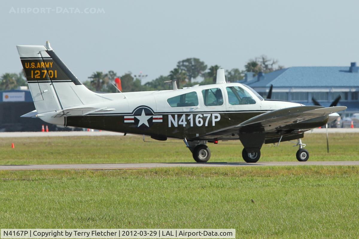 N4167P, 1965 Beech B-55 Baron (T-42A) C/N TF-23, 1965 Beech B-55, c/n: TF-23 at 2012 Sun N Fun