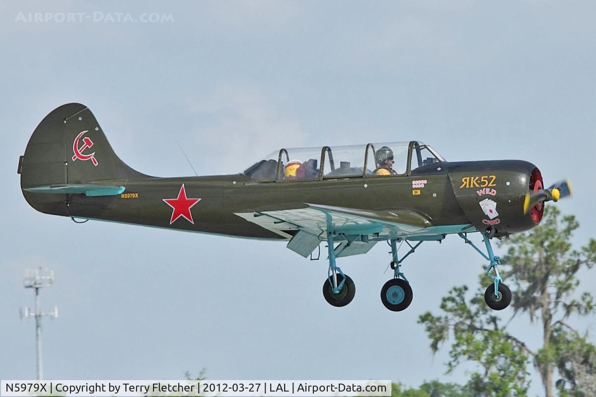 N5979X, 1983 Yakovlev Yak-52 C/N 833010, 1983 Yakovlev YAK 52, c/n: 833010 at 2012 Sun N Fun