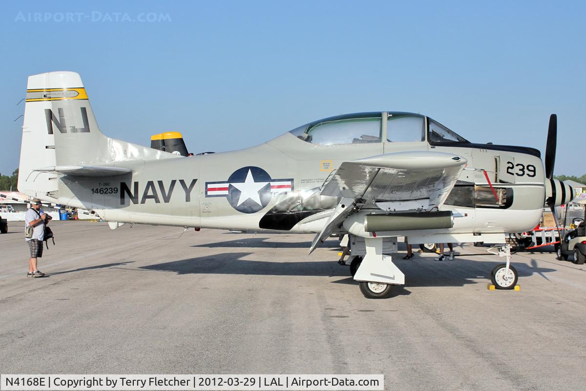 N4168E, 1956 North American T-28C Trojan C/N 252-2, 1956 North American T-28C, ex Bu 146239 at 2012 Sun N Fun