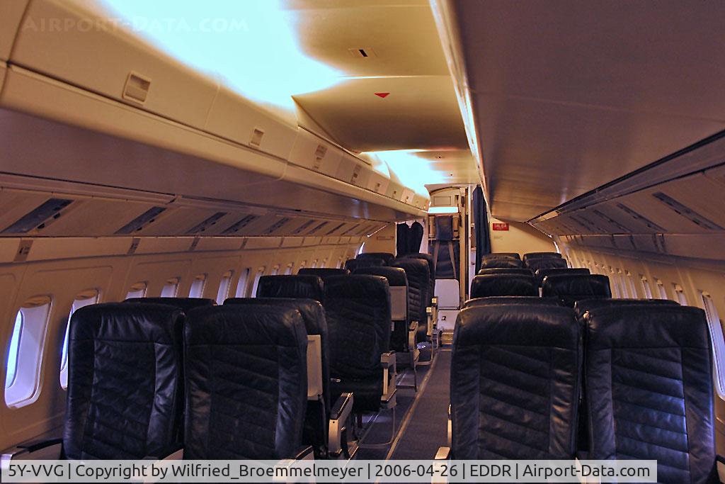 5Y-VVG, 1988 Fokker 50 C/N 20137, Inside the Cabin of this Fokker 50. The aircraft is used for sightseeing flights over Africa (Kenya).