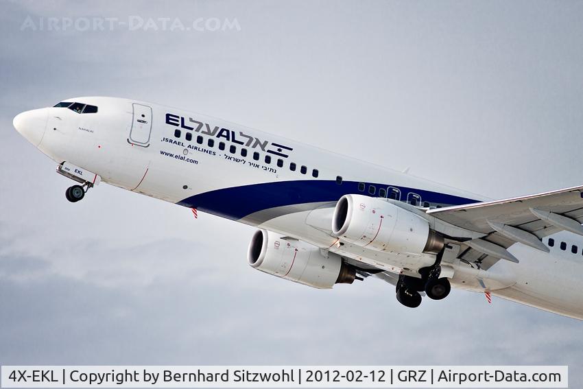4X-EKL, 2009 Boeing 737-85P C/N 35478, BOEING 737-800 from Israeli EL-AL starting from Graz Thalerhof on a direct flight to Israel.
