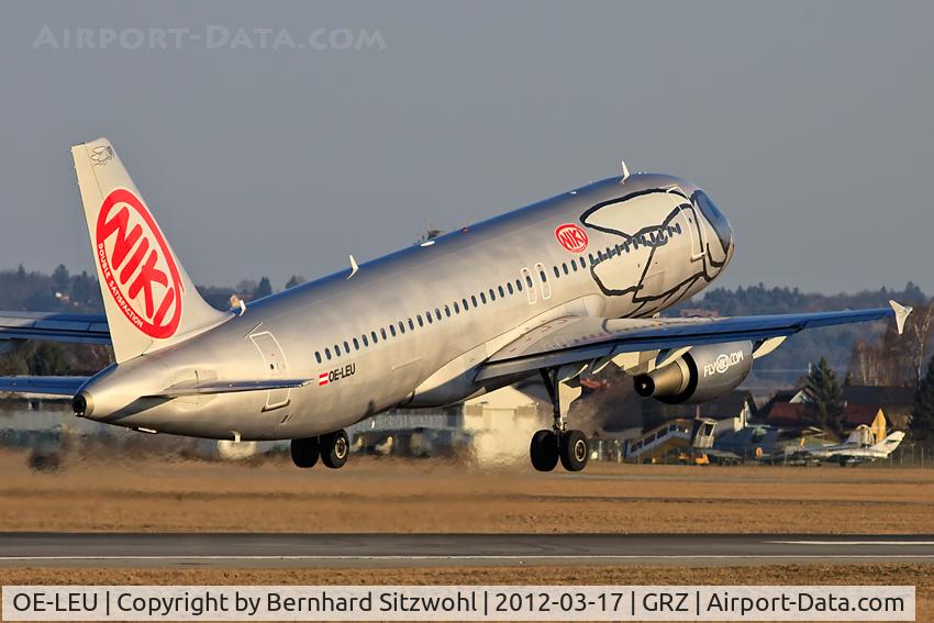 OE-LEU, 2006 Airbus A320-214 C/N 2902, Fly Niki Take off in the afternoon sun.