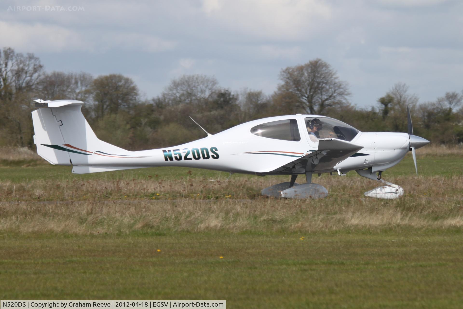 N520DS, 2006 Diamond DA-40 Diamond Star C/N 40.620, Just landed.