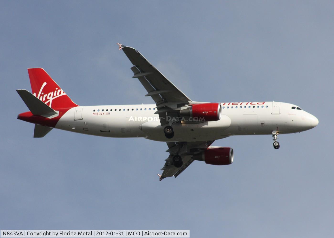 N843VA, 2011 Airbus A320-214 C/N 4814, Virgin America A320