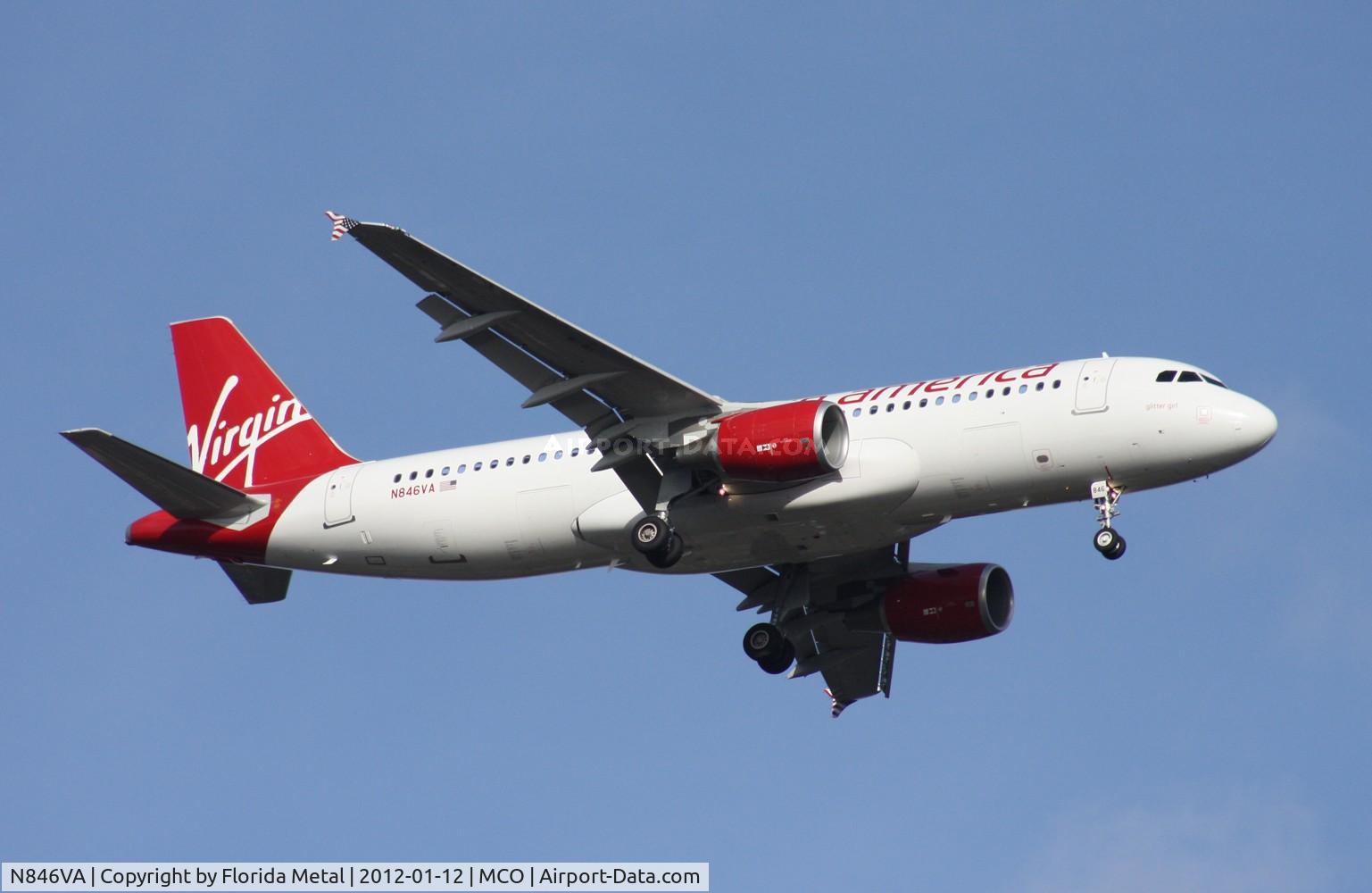 N846VA, 2011 Airbus A320-214 C/N 4894, Virgin America A320