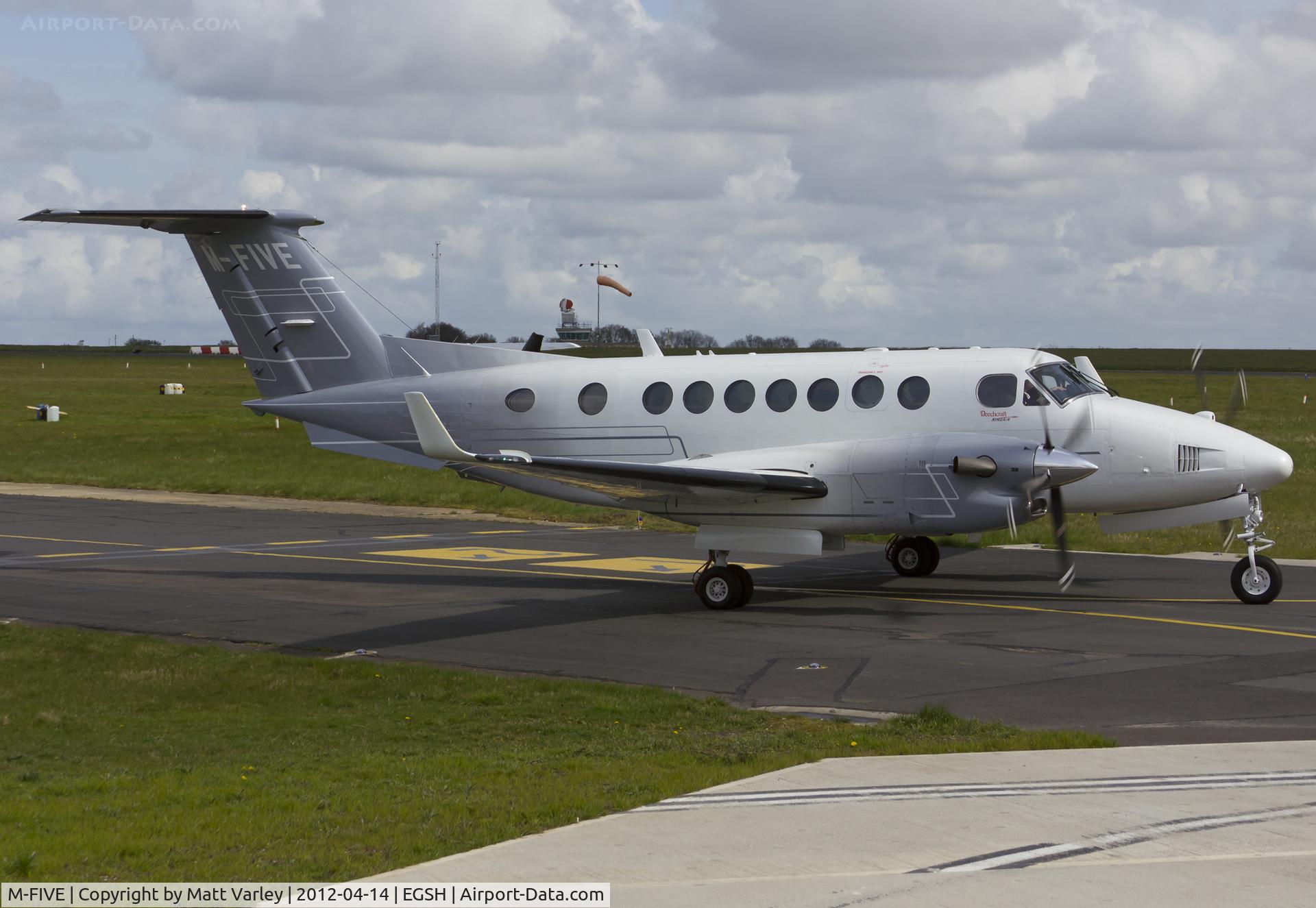 M-FIVE, 2008 Beech B300 350 King Air C/N FL-580, Arriving at SaxonAir.