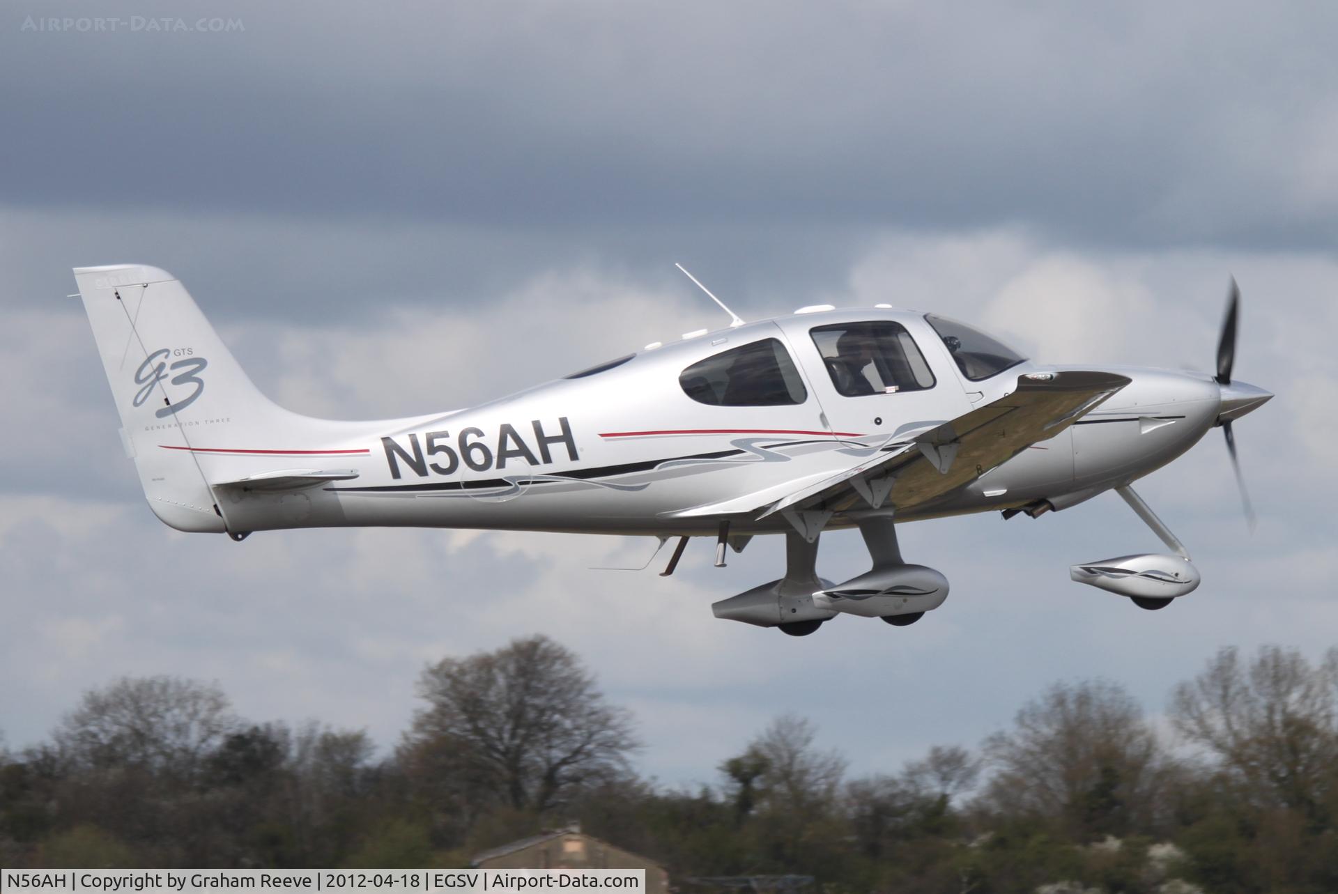N56AH, 2007 Cirrus SR22 G3 GTS C/N 2781, Departing.