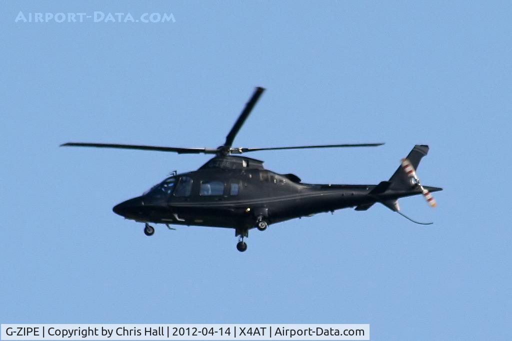 G-ZIPE, 2011 Agusta A-109E Power C/N 11798, Ferrying racegoers into Aintree for the 2012 Grand National